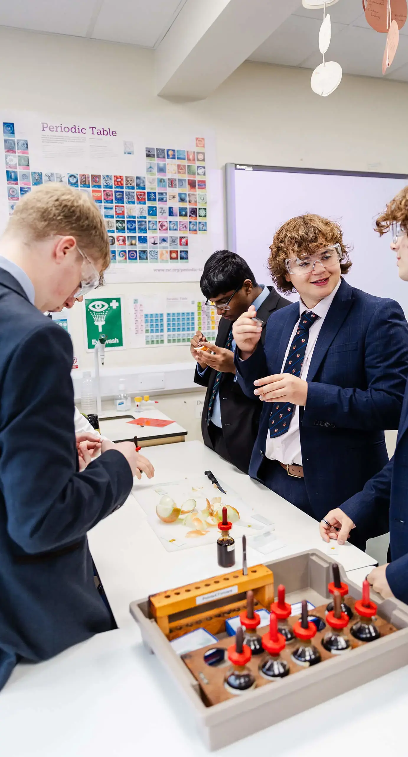 Ryde School Sixth Form pupils in a science lesson