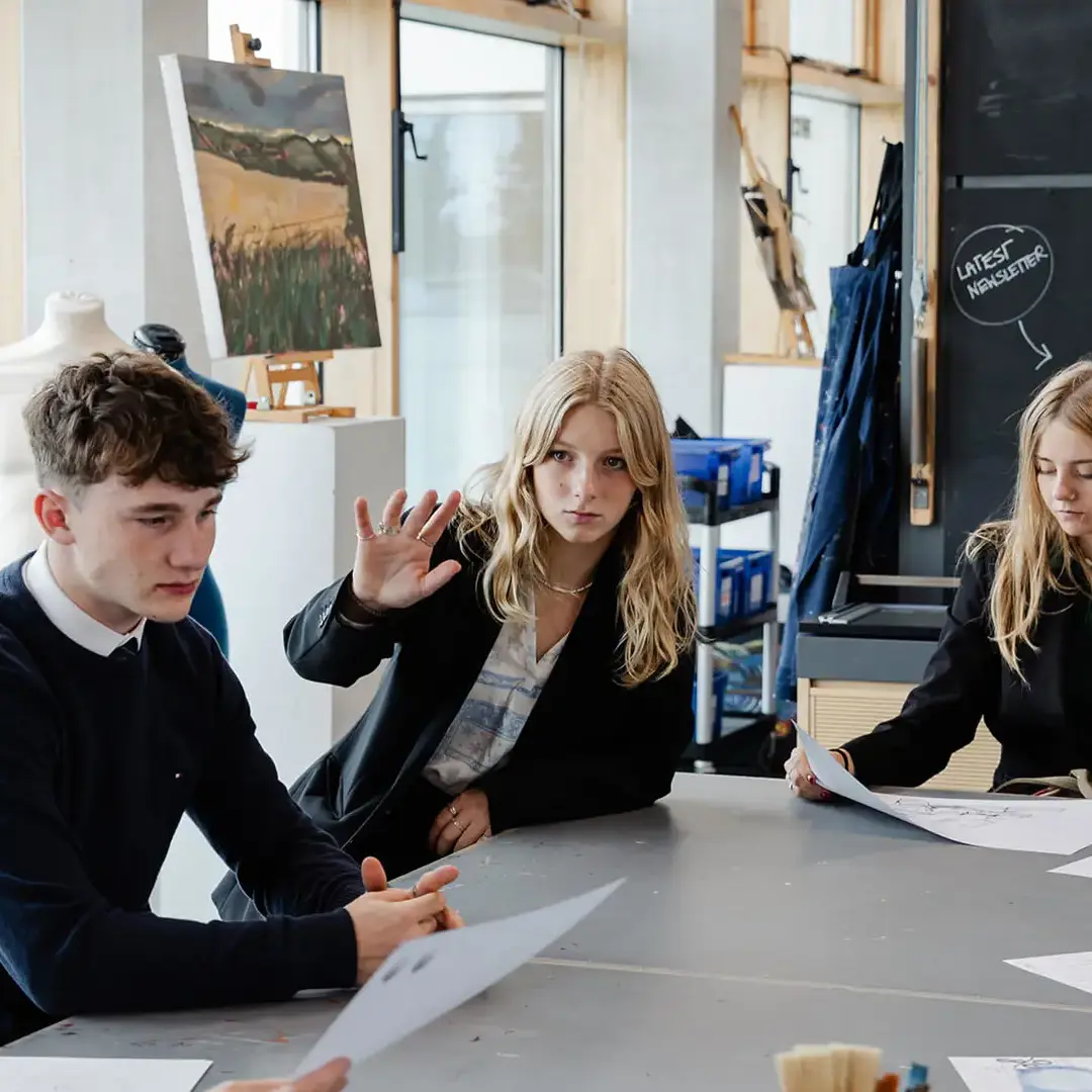Sixth Form pupils in class at Ryde School