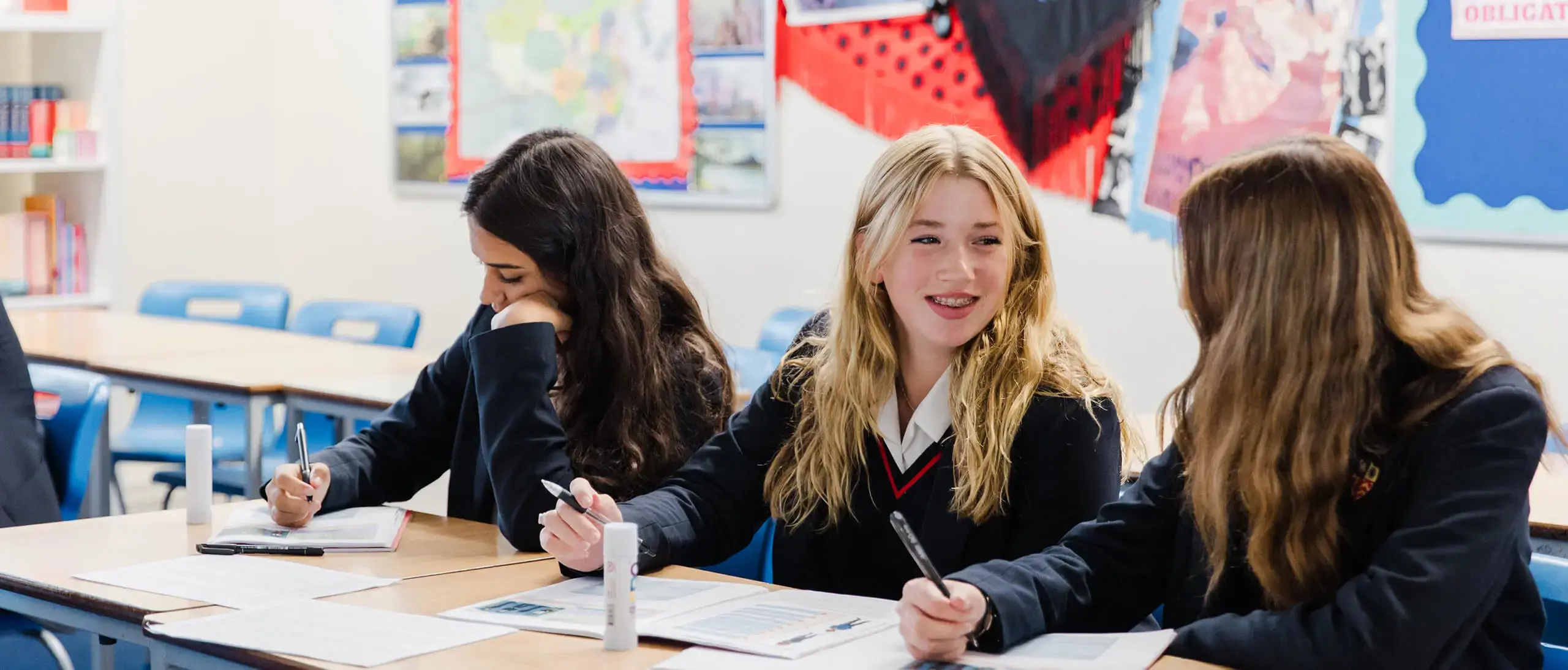 Ryde School Senior Pupils working together in a lesson